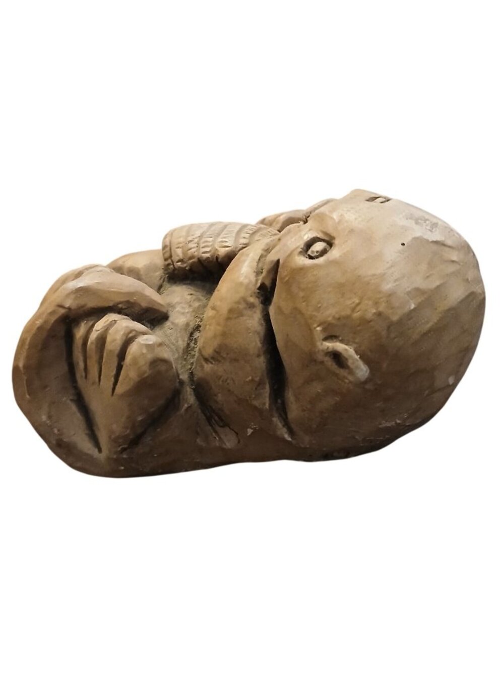 Alaska Sculpture Earthquake Clay Otter Figurine Holding Shell HandCrafted #S2 - Picture 8 of 10